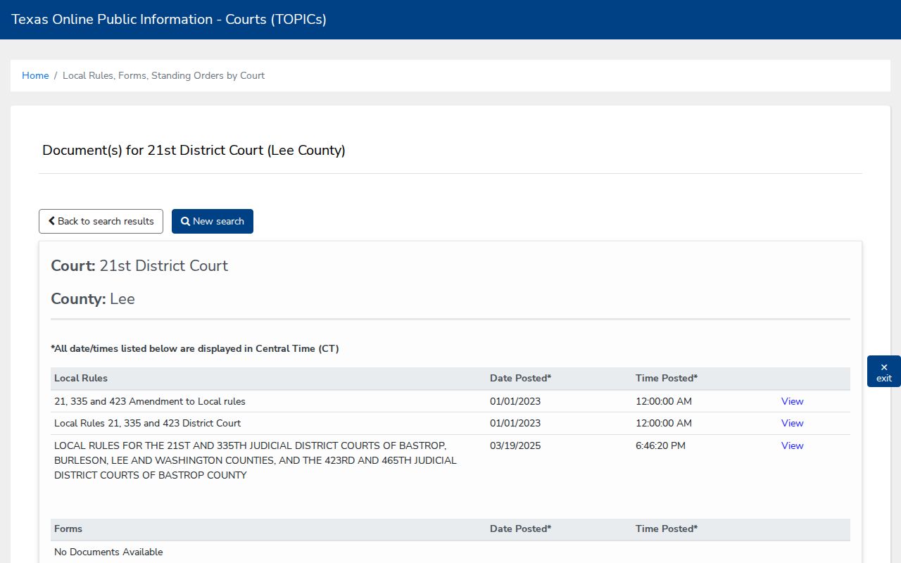 Lee County criminal court case local rules and standing orders