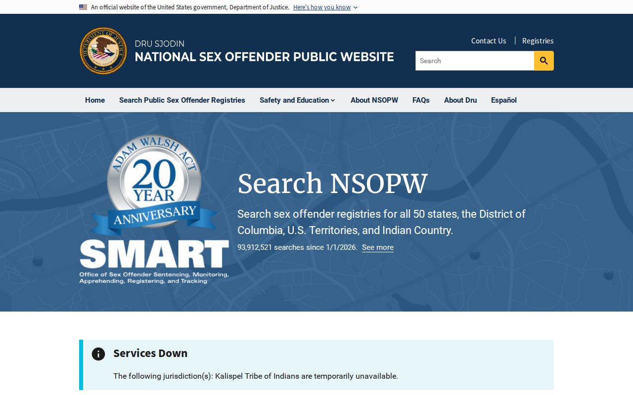 Lee County sex offender check using the national NSOPW search